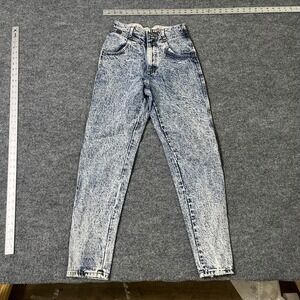 Lee Jeans Womens Size 24 Blue Acid Wash Vintage High Waisted Slim Tapered Retro